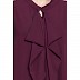 Front open frill abaya-Wine